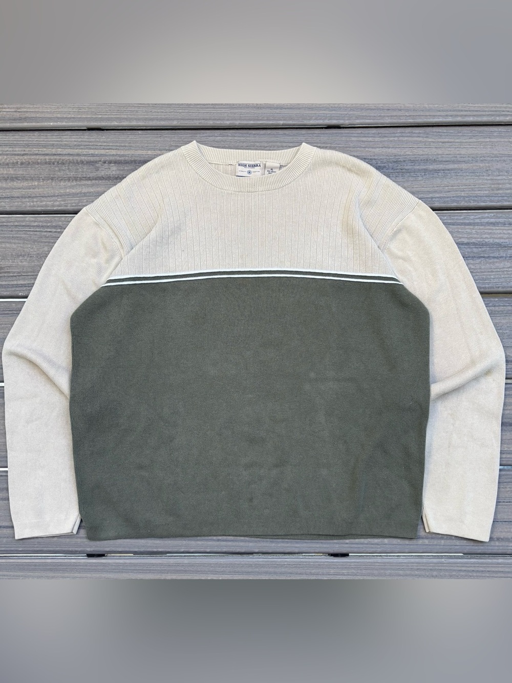 Vintage High Sierra Two-Tone Crewneck Sweater